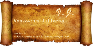 Vaskovits Julianna névjegykártya