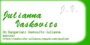 julianna vaskovits business card